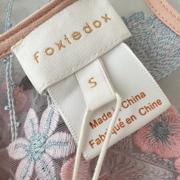 Anthropologie Foxiedox Floral Appliqué Fit and Flare Mini Dress - Picture 14 of 16